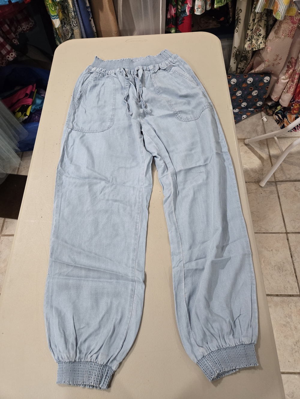 Love Tree Light Blue Drawstring Jogger Pants
